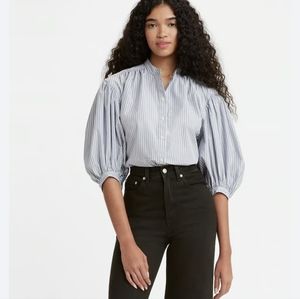 Levi's Leyla button down blouse in Goldstone Country Blue Size M